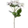 American Best 22" English Rose Buds Stem, Cream White Floral Stems