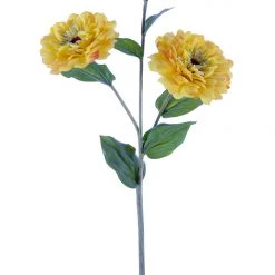 American Best 25" Real Touch Zinnia Spray, Yellow Floral Stems