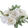 American Best 12" Real Touch Rose, Peony, Eucalyptus Bouquet (Various Colors) Floral Stems