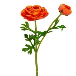 American Best Floral Stems 22" Real Touch Ranunculus Stem, Orange