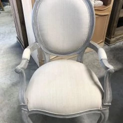 Global Imports Opal Round Side Chair With Arms (Gray) Dining Chairs