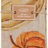 Mud Pie Watercolor Pumpkin Napkin Set, Orange And Tan Tea Towels & Cloth Napkins