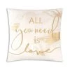 Cloud 9 Design All You Need Is Love Pillow, Ivory