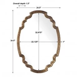 Uttermost Ariane Oval Wall Mirror Mirrors