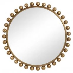Uttermost Cyra Gold Round Mirror Mirrors