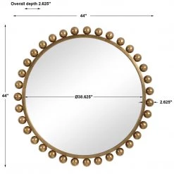 Uttermost Cyra Gold Round Mirror Mirrors