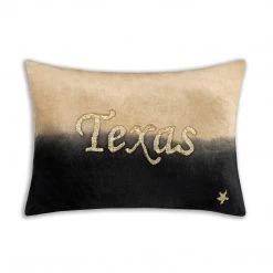 Cloud 9 Design Pillows Texas Beige Charcoal Pillow