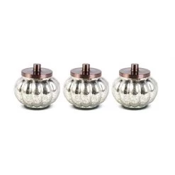 K&K Interiors Mercury Glass Pumpkin Candle (Various Scents)