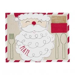 Mud Pie Santa Pocket Placemat