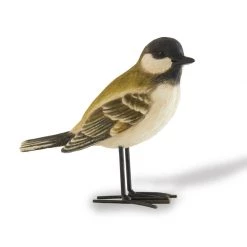 K&K Interiors Green & Black Standing Bird, Medium