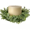 Regency Floral Arrangements 11" Frosted Eucalyptus Candle Ring