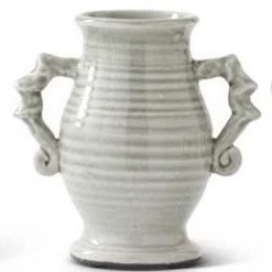 K&K Interiors Home Accents Gray Ceramic Vase (Various Sizes And Styles)