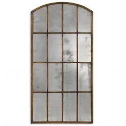 Uttermost Amiel Large Arched Metal Framed Wall Mirror