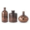 K&K Interiors Antique Bronze Glass Bottle Vase (Various Sizes)