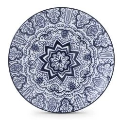 K&K Interiors Kitchen Decor Blue & White Ceramic Plates