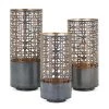 A&B Home Porch View Home Candles Pierced Lanterns, Set Of 3