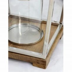 Import Collection Jeremy Wooden Silver Lantern (Various Sizes) Home Accents