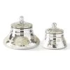K&K Interiors Silver Mercury Glass Etched Lidded Container (Various Sizes) Vases, Bottles, & Containers