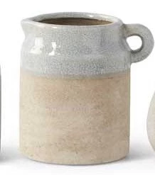 K&K Interiors Ceramic Pot With Light Blue Glaze (Various Styles) Home Accents 10 K&K Interiors Ceramic Pot With Light Blue Glaze (Various Styles) Home Accents