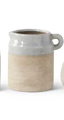 K&K Interiors Ceramic Pot With Light Blue Glaze (Various Styles) Home Accents 4 K&K Interiors Ceramic Pot With Light Blue Glaze (Various Styles) Home Accents