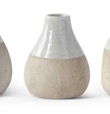 K&K Interiors Ceramic Pot With Light Blue Glaze (Various Styles) Home Accents 6 K&K Interiors Ceramic Pot With Light Blue Glaze (Various Styles) Home Accents