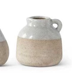 K&K Interiors Ceramic Pot With Light Blue Glaze (Various Styles) Home Accents 13 K&K Interiors Ceramic Pot With Light Blue Glaze (Various Styles) Home Accents