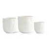 K&K Interiors Home Accents White Ceramic Art Deco Style Pot (Various Sizes)