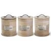 K&K Interiors Home Accents Wood Canisters With Metal Handles, Set Of 3