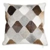 K&K Interiors Honeycomb Hide Pillow With Linen Back 18” Paintings & Prints