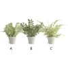 K&K Interiors Real Touch Fern In Gray Pot (Various Styles) Greenery