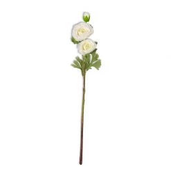 K&K Interiors 25" Real Touch Triple Bloom Ranunculus Stem (Various Colors) Floral Stems