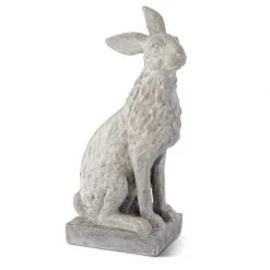 K&K Interiors Gray Stone Sitting Rabbit