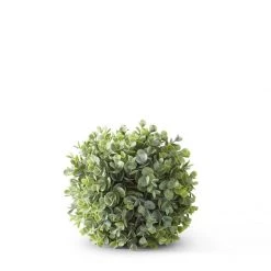 K&K Interiors 8" Real Touch Eucalyptus Ball Floral Stems