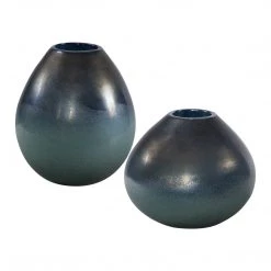 Uttermost Rian Bronze Over Aqua Vase (Various Sizes) Vases, Bottles, & Containers