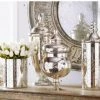 K&K Interiors Mercury Glass Canister With Lid (Various Styles) Home Accents