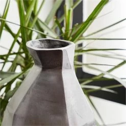 UMA Aluminum Gray Vase Vases, Bottles, & Containers