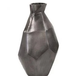 UMA Aluminum Gray Vase Vases, Bottles, & Containers