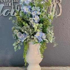 Diane 29" Tall Floral In Cream Ceramic Urn Floral Arrangements