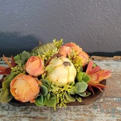 Diane 8" Fall Doughbowl Floral Arrangements