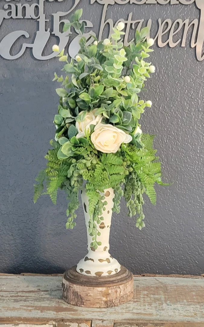 Diane Neutral Candle Topper Floral Arrangements 1 Diane Neutral Candle Topper Floral Arrangements