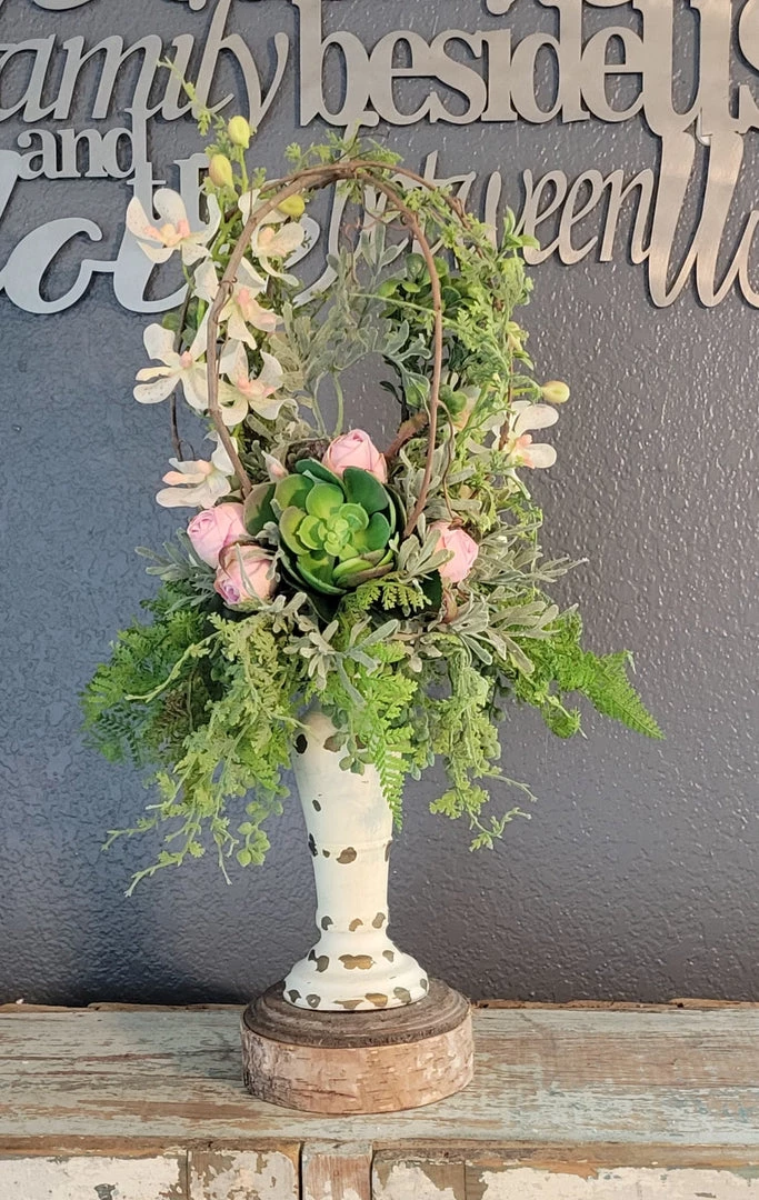 Diane Grapevine Candle Topper Floral Arrangements 1 Diane Grapevine Candle Topper Floral Arrangements