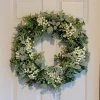 Diane 24" Everyday Wreath With Lamb's Ear Floral Arrangements