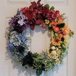 Diane Rainbow Wreath Floral Arrangements
