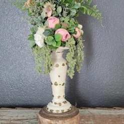 Diane Floral Arrangements Pink Candle Topper