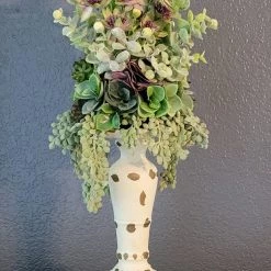 Diane Floral Arrangements Purple Tone Candle Topper