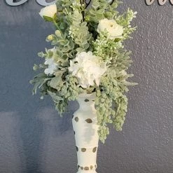 Diane 12" Tall Neutral Candle Topper Floral Arrangements
