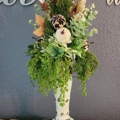 Diane Leopard Pumpkin Fall Candle Topper Floral Arrangements