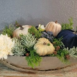 Diane Floral Arrangements Fall Centerpiece In Silver Container