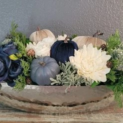 Diane Floral Arrangements Fall Centerpiece In Silver Container