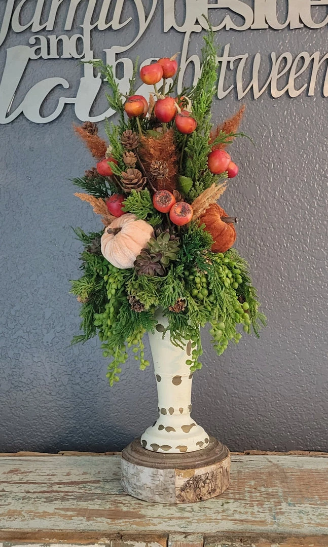 Diane Fall Candle Topper Floral Arrangements 1 Diane Fall Candle Topper Floral Arrangements